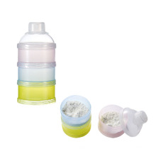 Dispensador de leche en polvo de plástico de capa de caja de alimentos para bebés